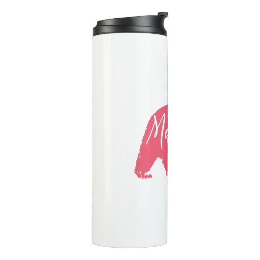Roze mama Beer Thermosbeker (Gedraaid links)