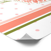 Roze mama en Baby Bird Monogram Kinder Wall Art Po Poster (Hoek)