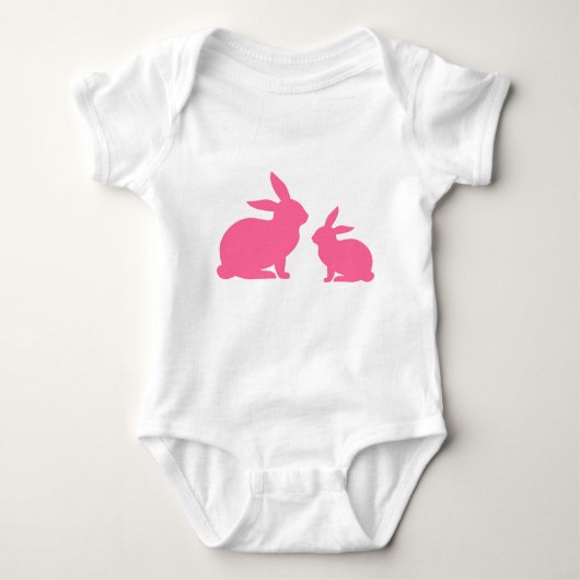 Roze mama en Baby Bunny Romper (Voorkant)