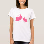 Roze mama en Baby Bunny T-shirt (Voorkant)