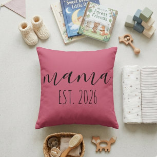 Roze Mama Est Jaar Minimalistisch Huisaccent Kussen