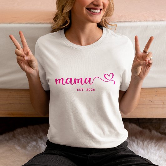 Roze Mama Swash Hart Script Tri-Blend Shirt