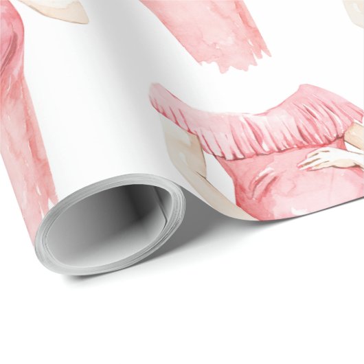  roze mammie cadeaupapier (Rol Hoek)