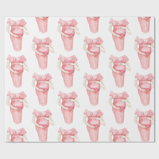  roze mammie cadeaupapier (Vlak)