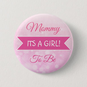 Roze mammie om Baby shower te zijn Ronde Button 5,7 Cm