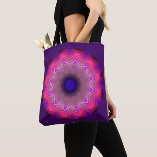 Roze Mandala All-Over-Print Canvas tas (Dichtbij)