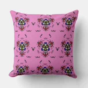 Roze Mandala Bloem" Kussen