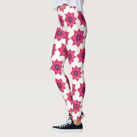 Roze Mandala Bloemen Custom Leggings (Links)