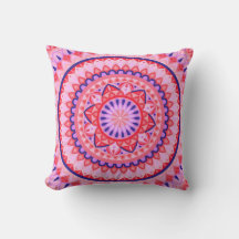 Roze Mandala Boho Levendig Geometrisch Patroon Lie