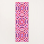 Roze Mandala Boho Levendig Mediteren Fitness Yogamat (Achterkant)