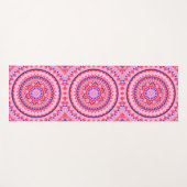 Roze Mandala Boho Levendig Mediteren Fitness Yogamat (Voorkant (horizontaal))
