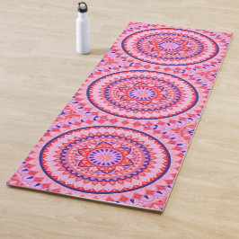 Roze Mandala Boho Levendig Mediteren Fitness Yogamat