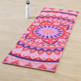 Roze Mandala Boho Levendige Meditatie Fitness Yogamat