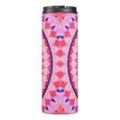 Roze Mandala Boho Reizen Levendig Geometrisch Patr Thermosbeker (Achterkant)