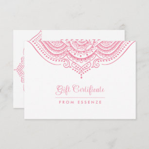 Roze Mandala Cadeaubon Ontwerp