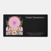 Roze Mandala Crystals Flower Energy Yoga Reiki Spa Bureaumat (Voorkant)