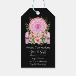 Roze Mandala Crystals Flower Energy Yoga Reiki Spa Cadeaulabel