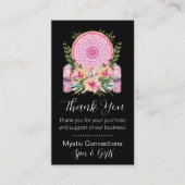 Roze Mandala Crystals Yoga Reiki Spa Dank je Visitekaartje (Voorkant)