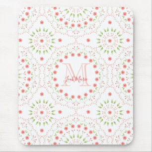 Roze Mandala Elegante Bloemen Muismat