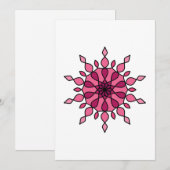 Roze Mandala Feestdagenkaart (Voorkant / Achterkant)