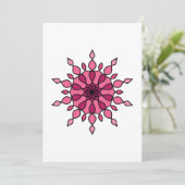 Roze Mandala Feestdagenkaart (Staand voorkant)