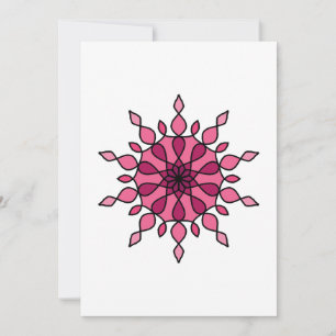 Roze Mandala Feestdagenkaart
