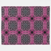 Roze mandala fleece deken (Voorkant (Horizontaal))