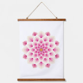 Roze Mandala Flower Hangend Wandkleed (Voorkant)