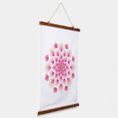 Roze Mandala Flower Hangend Wandkleed (Gebogen)