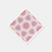 Roze mandala geometrie servet (Hoek)