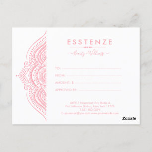 Roze Mandala Gift Certificate Design Briefkaart