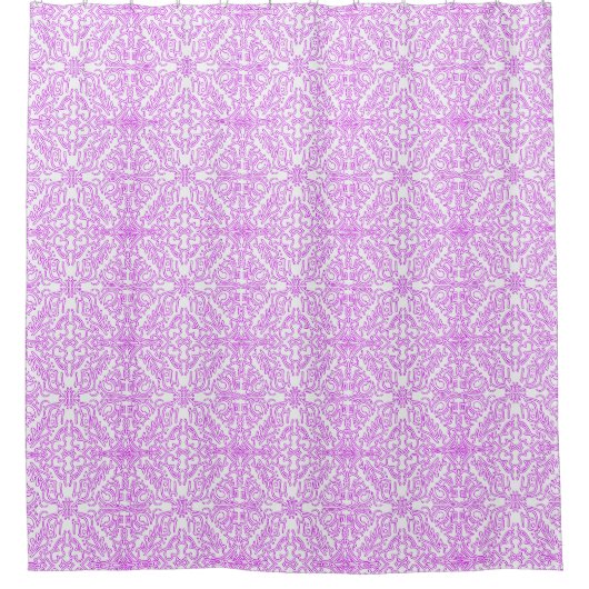 Roze Mandala Kant Gordijn voor Douche (Voorkant)