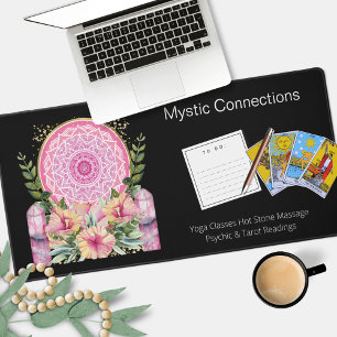 Roze Mandala Kristallen Bloem Energie Yoga Reiki S Bureaumat