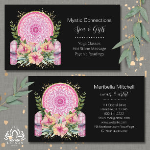 Roze Mandala Kristallen Bloem Energie Yoga Reiki S Visitekaartje