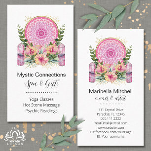 Roze Mandala Kristallen Bloem Energie Yoga Reiki S Visitekaartje