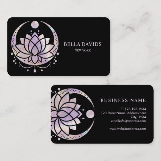 Roze Mandala Lotus Bloem Yoga Instructeur Visitekaartje