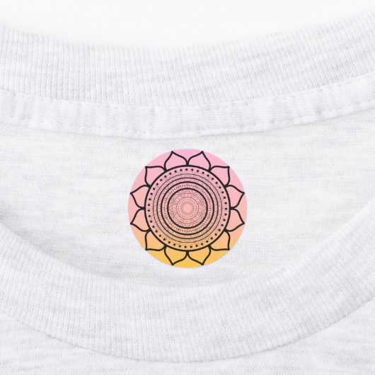 Roze mandala - Mandalaart Labels (Aangebracht)