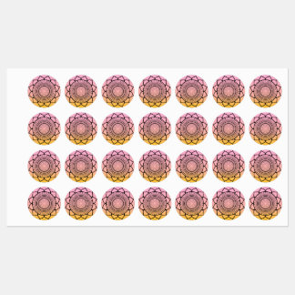 Roze mandala - Mandalaart Labels