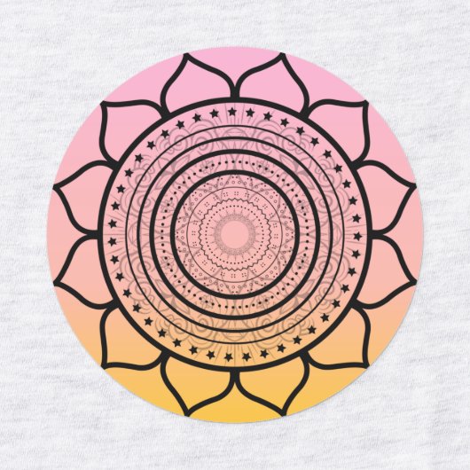 Roze mandala - Mandalaart Labels (Design 2)