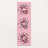 Roze Mandala Medaillons Yogamat (Voorkant)