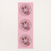 Roze Mandala Medaillons Yogamat (Achterkant)
