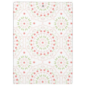 Roze Mandala Monogram Stijlvol Klembord (Achterkant)