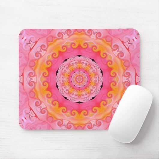 Roze mandala muismat (Met muis)