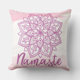 Roze Mandala Namaste Kussen