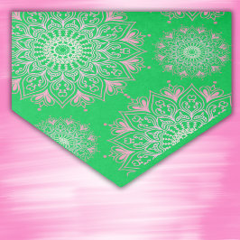roze mandala op groen | tissuepapier
