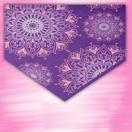 roze mandala op paarse | tissuepapier
