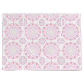 roze mandala op wit | groot cadeauzakje (Voorkant)