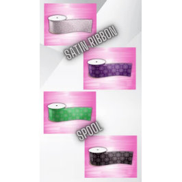  roze mandala op wit | satijnen lint