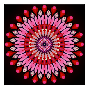 Roze Mandala Perfect Poster