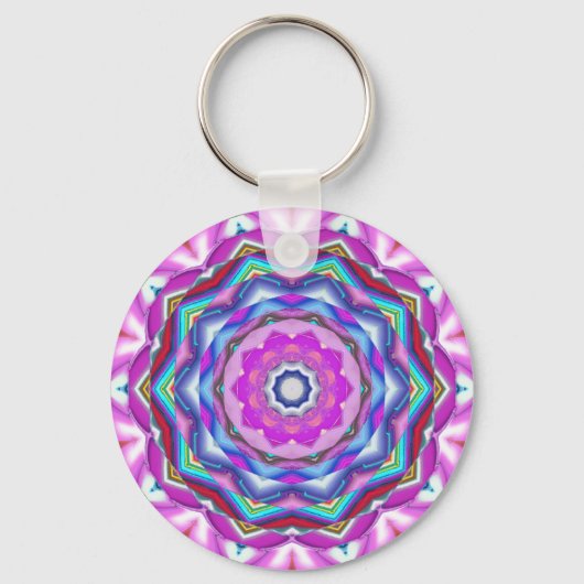 Roze Mandala Sleutelhanger (Voorkant)